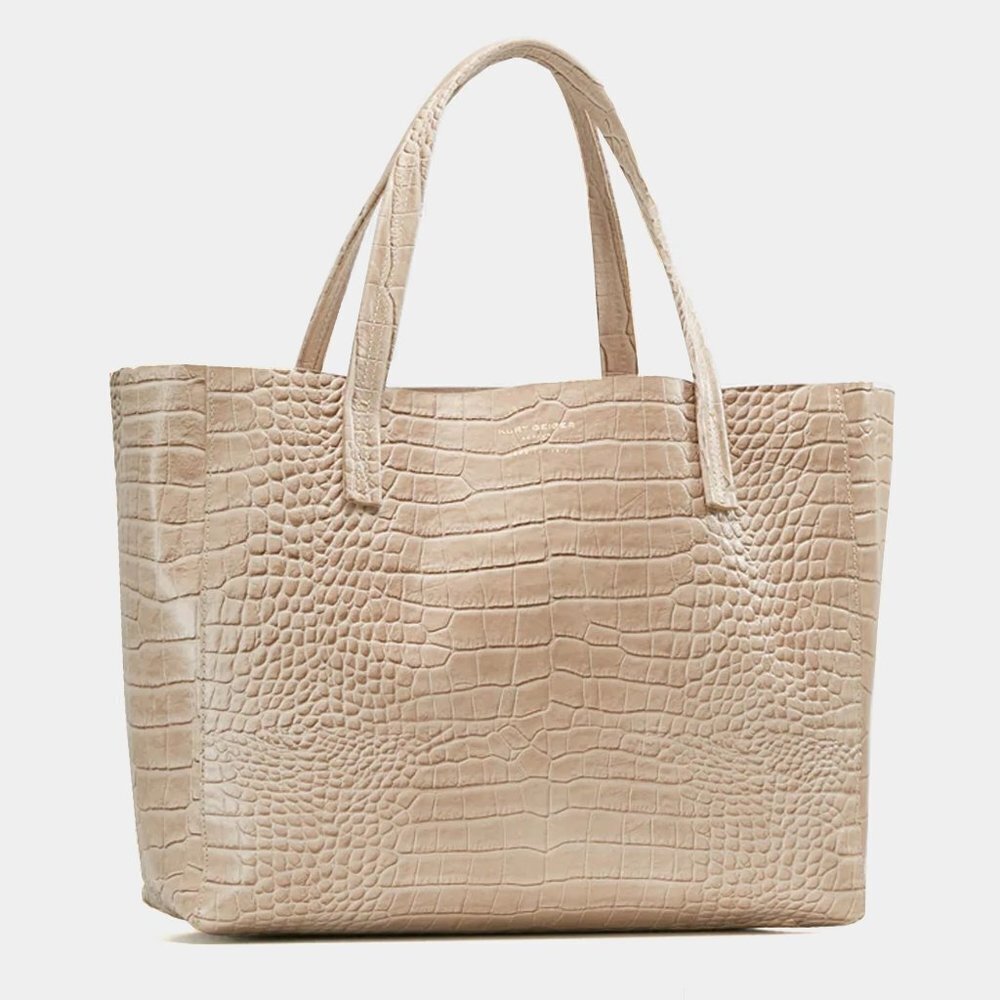 Kurt Geiger Shopper Violet Horizontal Tote beige coconut
